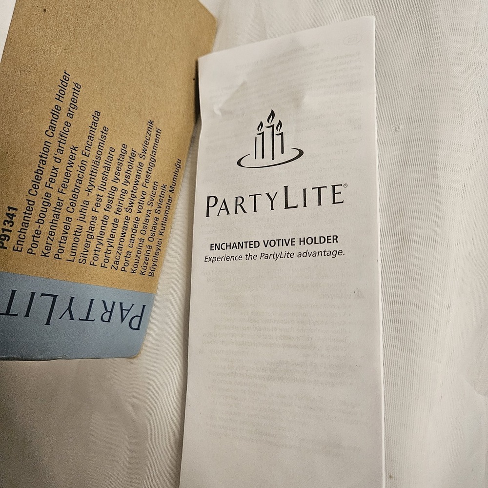 Partylite Enchanted Celebration Silver Candle Holder P 91341 NIB Retired 250th - Picture 8 of 11
